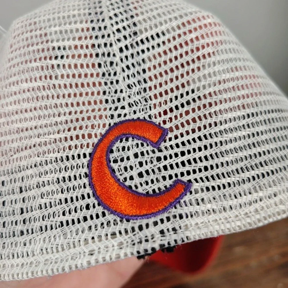 47‎ Brand Clemson Tigers NCAA Trucker Hat Orange Mesh Stretch Fit Cap One Size